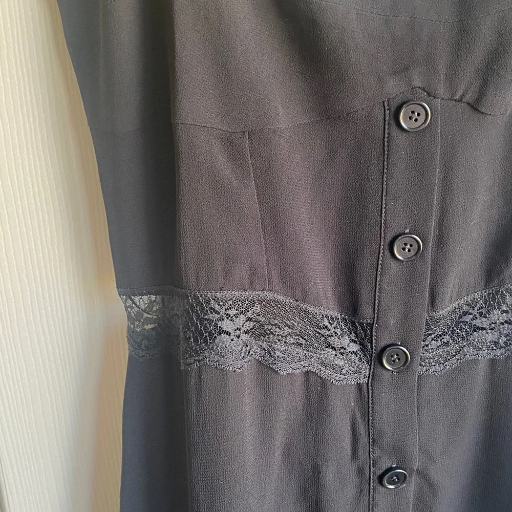 New Reformation Wynton Lace Midi Dress Black Size 2 - Picture 9 of 14